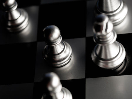 Golden chess board game. Strategy ideas concept business futuristic graphic icon.の写真素材