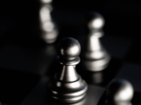 Golden chess board game. Strategy ideas concept business futuristic graphic icon.の写真素材