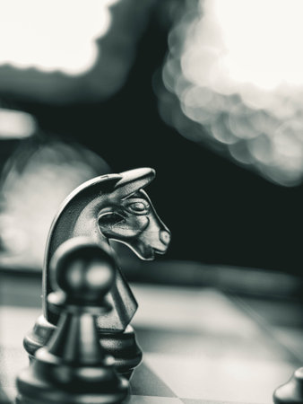 Golden chess board game. Strategy ideas concept business futuristic graphic icon.の写真素材