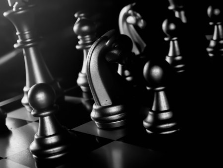 chess board game. Strategy ideas concept business futuristic graphic icon.の写真素材