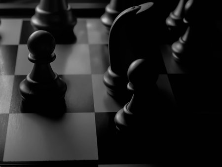 chess board game. Strategy ideas concept business futuristic graphic icon.の写真素材