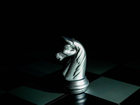 Chess board game. Strategy ideas concept business futuristic graphic icon.の写真素材