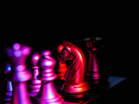 Chess board game. Strategy ideas concept business futuristic graphic icon.の写真素材
