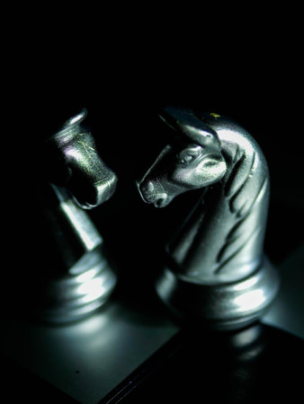 Chess board game. Strategy ideas concept business futuristic graphic icon.の写真素材