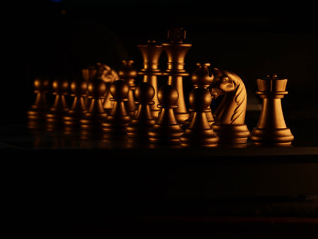 Chess board game. Strategy ideas concept business futuristic graphic icon.の写真素材