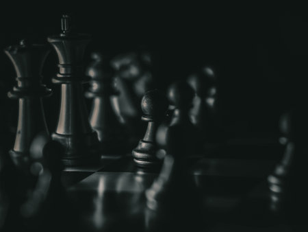 Chess board game. Strategy ideas concept business futuristic graphic icon.の写真素材