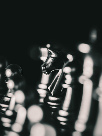 Chess board game. Strategy ideas concept business futuristic graphic icon.の写真素材