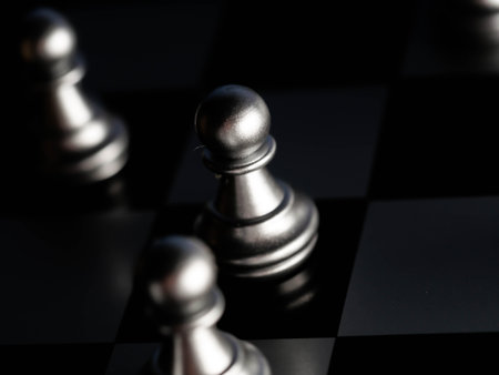 Chess board game. Strategy ideas concept business futuristic graphic icon.