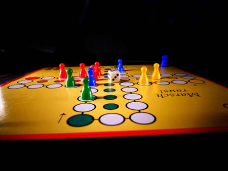 LUDO board game with dice