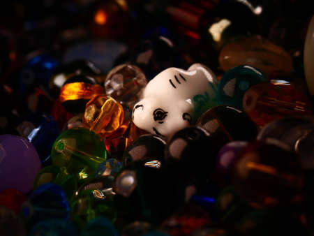 Collection of assorted spare clothes buttons.の写真素材