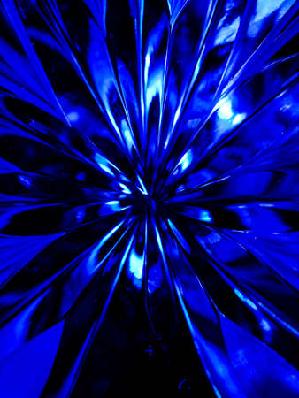 Thick glass abstraction made with glass vase and glass