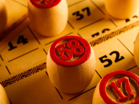 Cards and kegs for Russian lotto bingo game