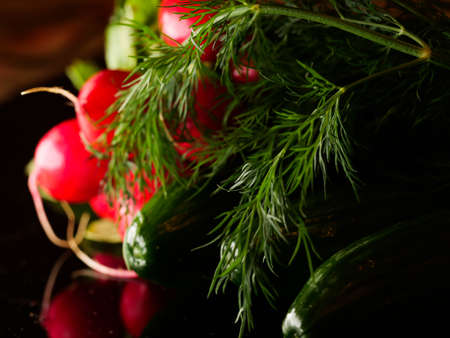 Local market fresh vegetable, garden produce, clean eating and dieting conceptの写真素材