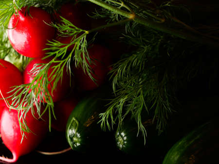 Local market fresh vegetable, garden produce, clean eating and dieting conceptの写真素材