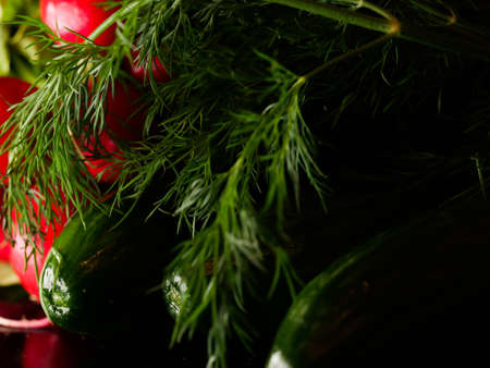 Local market fresh vegetable, garden produce, clean eating and dieting conceptの写真素材