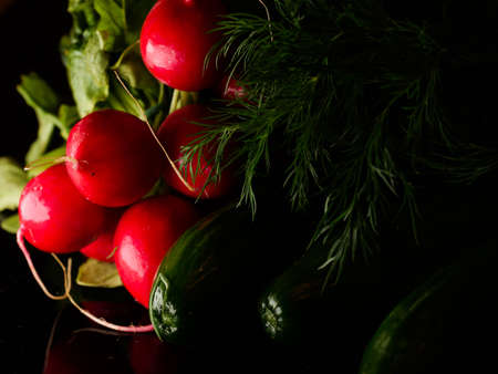 Local market fresh vegetable, garden produce, clean eating and dieting conceptの写真素材