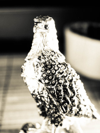 statuette of an eagle on the backgroundの写真素材