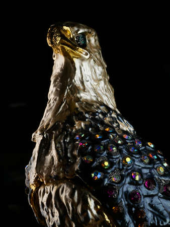 statuette of an eagle on the backgroundの写真素材