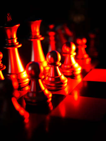 Golden chess board game. Strategy ideas concept business futuristic graphic icon.の写真素材