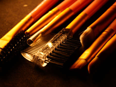 Professional makeup brushes and tools, make-up products set