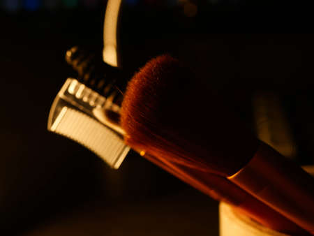Professional makeup brushes and tools, make-up products set