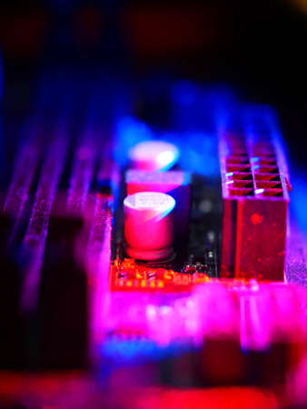 AI. Circuit board. Technology background. Central Computer Processors CPU concept. Motherboard...