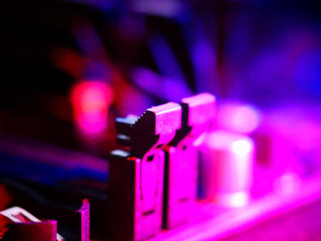 AI. Circuit board. Technology background. Central Computer Processors CPU concept. Motherboard...
