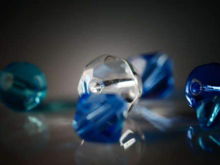 Multi-colored antique or vintage sewing buttons: Celluloid Buttons, Bakelite Buttons, Lucite Buttons, vegetable Ivory, metal, China, glass, and mother of pearl.の写真素材