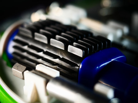 Display of tools shop marketing for home and auto repair. Selective focus. Macro.