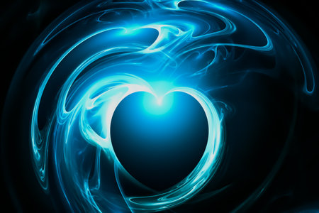 Digital abstract fractal background generated at computerの写真素材