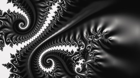 Abstract Computer generated Fractal design. A fractal is a never-ending pattern. Fractals are infinitely complex patterns that are self-similar across different scales. Great for cell phone wallpaperの写真素材