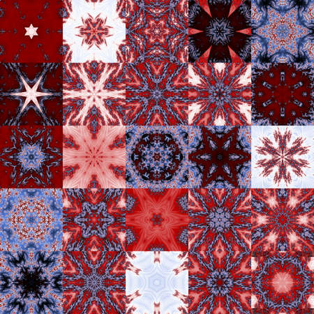 Seamless pattern with multicolored snowflakes. Design for Christmas and New Year greeting cards,...