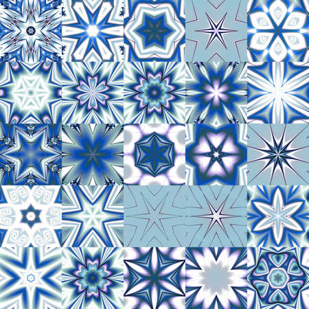 Seamless pattern with multicolored snowflakes. Design for Christmas and New Year greeting cards,...