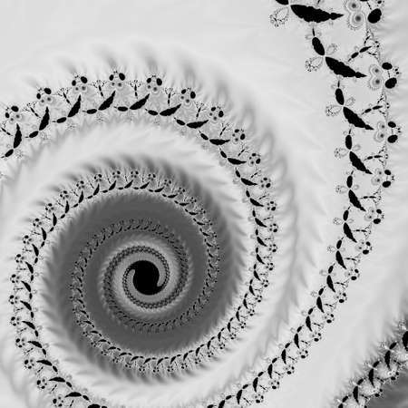 Digital abstract fractal background generated at computer in black and white.の写真素材