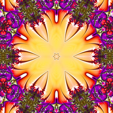 Abstract Computer generated Fractal design. A fractal is a never-ending pattern. Fractals are infinitely complex patterns that are self-similar across different scales. Great for cell phone wallpaperの写真素材