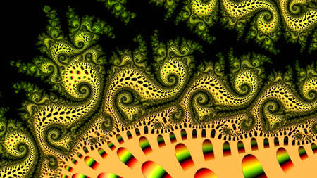 Abstract fractal background Infinite universe computer generated image. Beautiful abstract background for wallpaper, album, poster, booklet. Fractal digital graphics for creative graphic design.の写真素材
