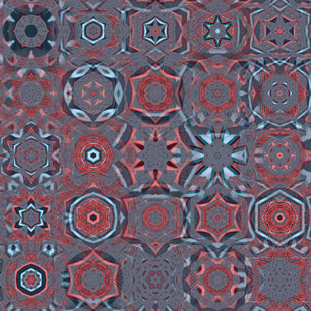 Seamless pattern with multicolored snowflakes. Design for Christmas and New Year greeting cards,...