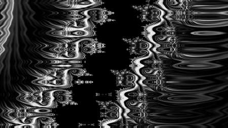 Digital abstract fractal background generated at computer in black and white.の写真素材
