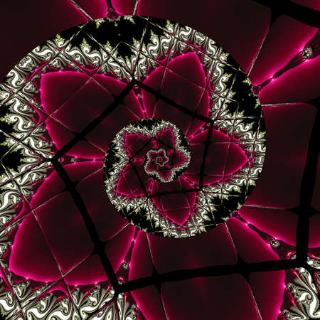 Abstract Computer generated Fractal design. A fractal is a never-ending pattern. Fractals are infinitely complex patterns that are self-similar across different scales. Great for cell phone wallpaperの写真素材