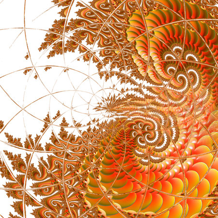 Abstract Computer generated Fractal design. A fractal is a never-ending pattern. Fractals are infinitely complex patterns that are self-similar across different scales. Great for cの写真素材