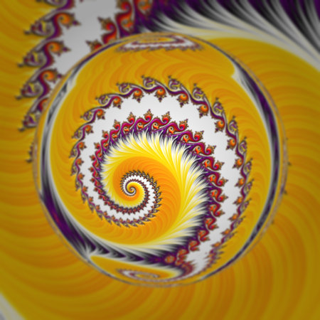 Abstract Computer generated Fractal design. A fractal is a never-ending pattern. Fractals are infinitely complex patterns that are self-similar across different scales. Great for cの写真素材