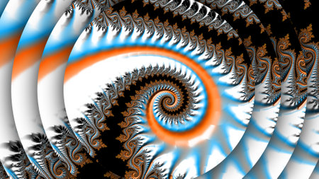 Abstract Computer generated Fractal design. A fractal is a never-ending pattern. Fractals are infinitely complex patterns that are self-similar across different scales. Great for cの写真素材