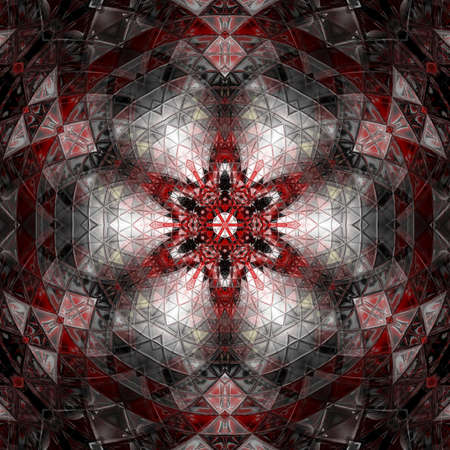 Stained Glass Pattern series. Artistic abstraction composed of virtual stained glass fragments on...