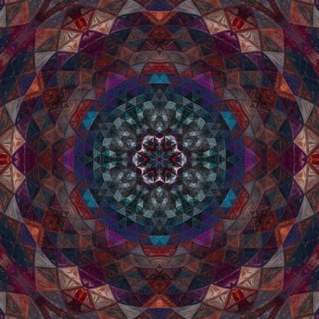 Stained Glass Pattern series. Artistic abstraction composed of virtual stained glass fragments on the subject art, craft and designの写真素材