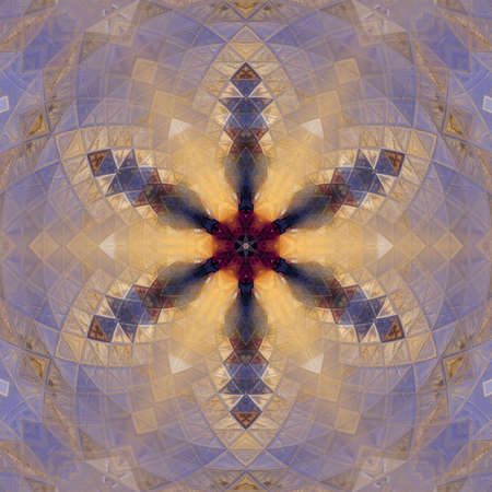Stained Glass Pattern series. Artistic abstraction composed of virtual stained glass fragments on...