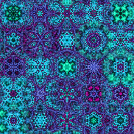 Seamless pattern with multicolored snowflakes. Design for Christmas and New Year greeting cards,...