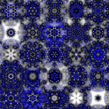 Seamless pattern with multicolored snowflakes. Design for Christmas and New Year greeting cards,...