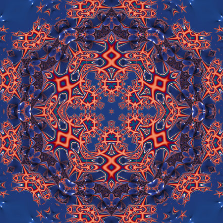 Abstract Computer generated Fractal design. A fractal is a never-ending pattern. Fractals are infinitely complex patterns that are self-similar across different scales. Great for cの写真素材