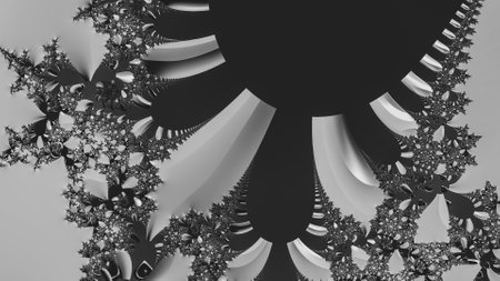 Abstract Computer generated Fractal design. A fractal is a never-ending pattern. Fractals are infinitely complex patterns that are self-similar across different scales. Great for cの写真素材