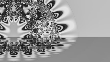 Abstract Computer generated Fractal design. A fractal is a never-ending pattern. Fractals are infinitely complex patterns that are self-similar across different scales. Great for cの写真素材